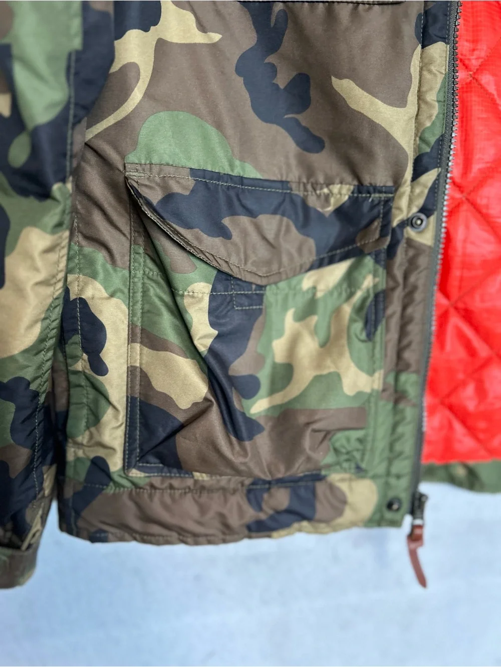 Relwen Men's Quilted Camo Tanker Style Hunting Jacket Polyester Nylon Size M